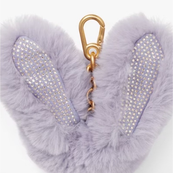 NWT KATE SPADE PURPLE RABBIT EARS KEYCHAIN - Picture 3 of 3